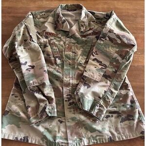 Tru Spec Mens Shirt Jacket LARGE LONG Green Camouflage Ripstop Military Nylon